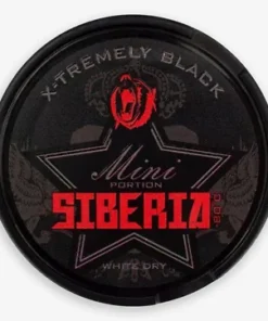 Official Siberia Snus -80 Xtremely Black White Dry Mini